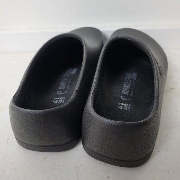 Birkenstock Size 41 Profi-Birki Polyurethane Black Vegan Clogs Black Unisex - Picture 2 of 12